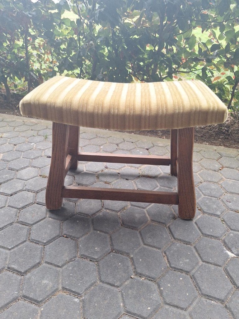 Vintage voetenbankje, Ophalen, Minder dan 50 cm, Gebruikt, 50 tot 75 cm