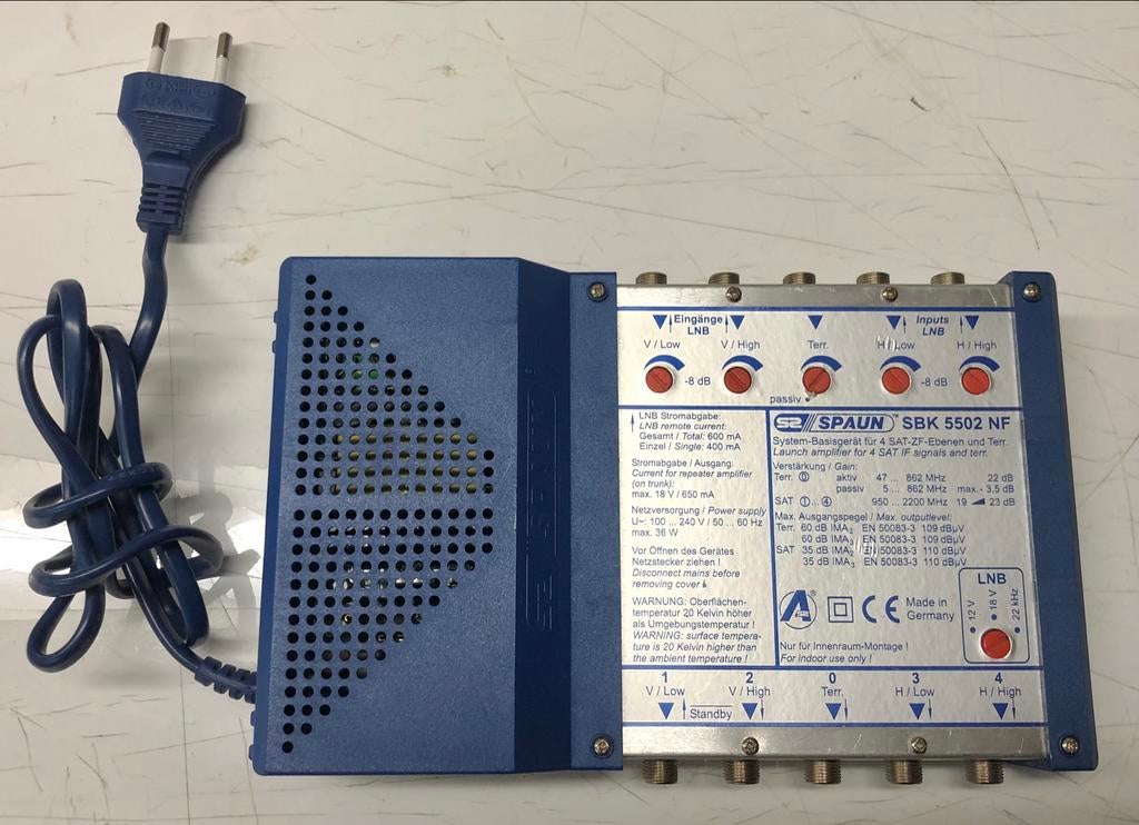 Spaun versterker SBK 5502 NF, Ophalen of Verzenden, Gebruikt, (Schotel)antenne-accessoires, Overige merken