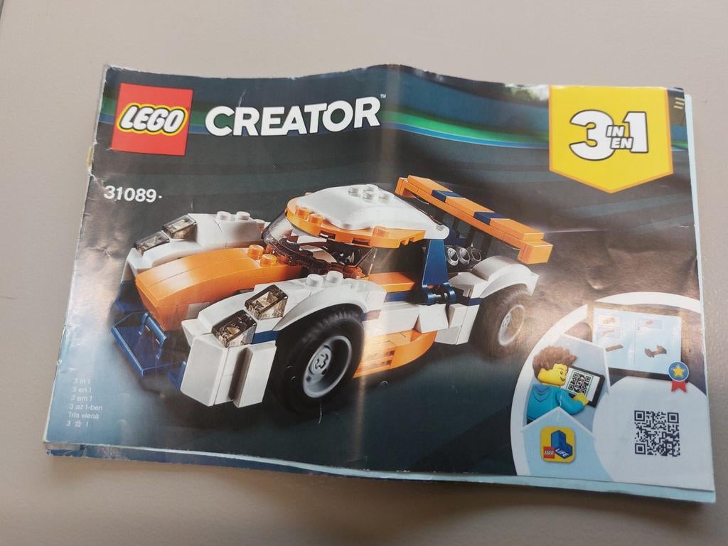 Lego Creator 31089 Zonsondergang Racewagen 3-in-1, Ophalen of Verzenden, Gebruikt, Complete set, Lego