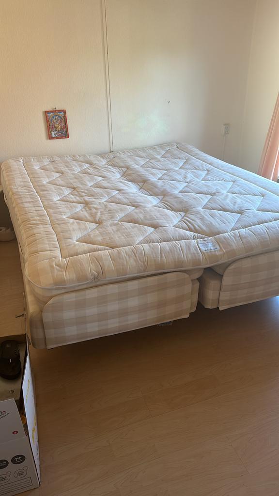 Hästens tweepersoons bed 180x200, Ophalen, Beige, Tweepersoons, 180 cm