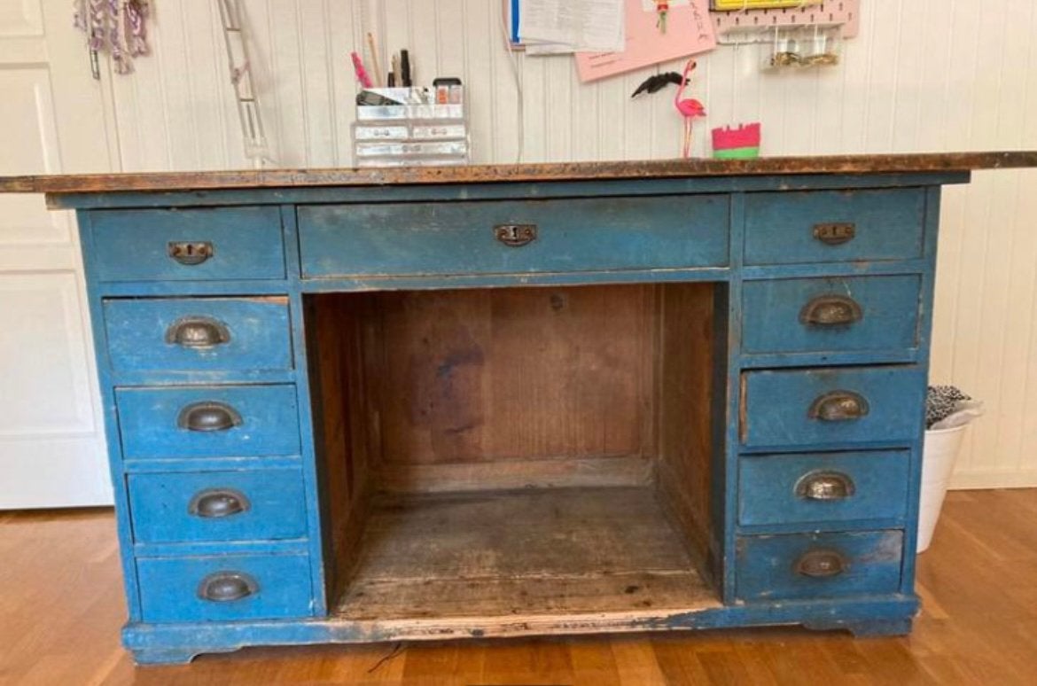 Vintage Tekenbureau met verstelbaar blad, Ophalen, Gebruikt, Hout, Vintage