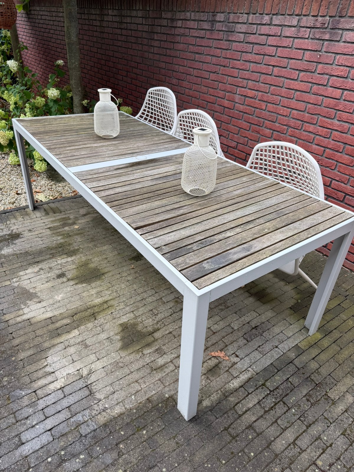Tuintafel, Ophalen, Gebruikt, Aluminium, 6 zitplaatsen