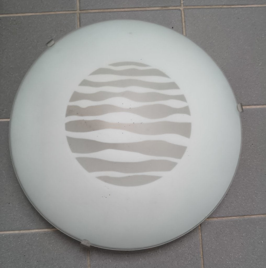 Ikea  vintage plafond lamp glas € 7,50, Gebruikt, Ophalen of Verzenden, Wit, Plafondlamp