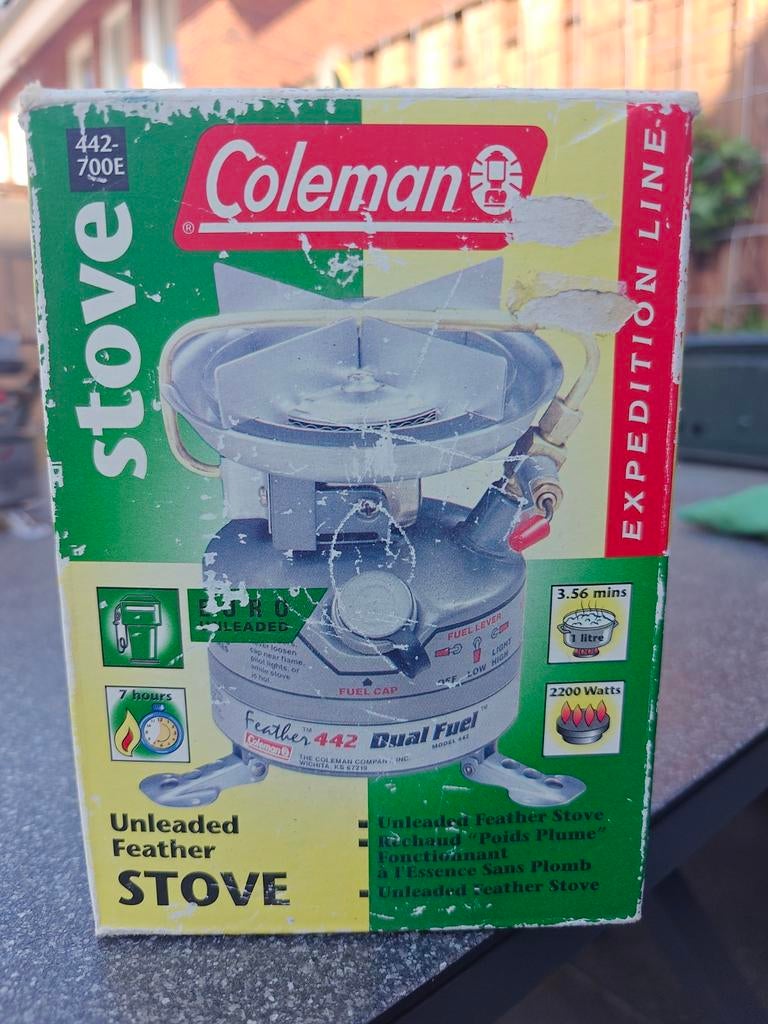 Coleman Feather 442 Dual Fuel Benzinebrander, Ophalen, Gebruikt