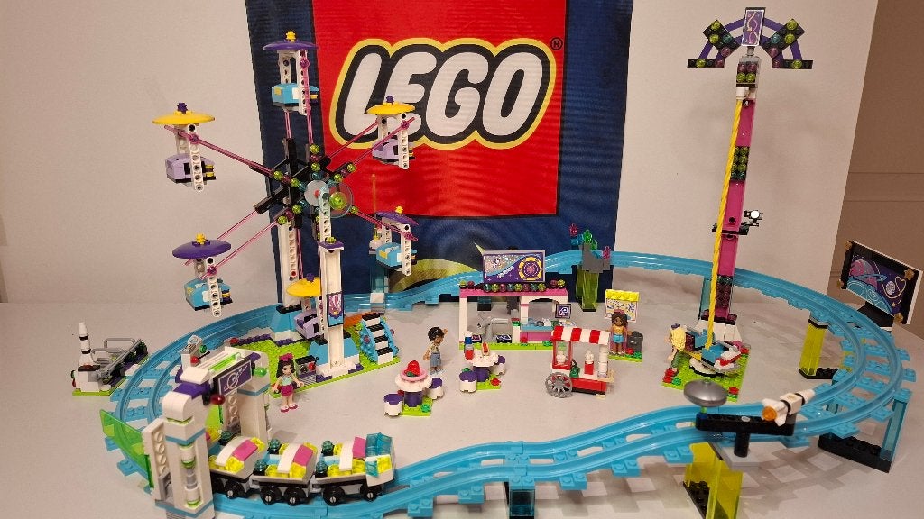 lego friends pretpark achtbaan 41130, Compleet, Lego, Friends, Ophalen of Verzenden