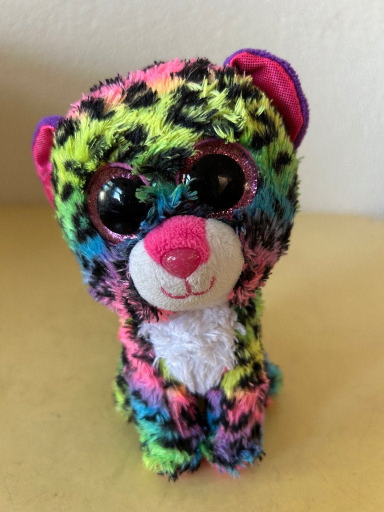 Ty Beanie Boos Dotty het luipaard – Knuffel 15 cm, Gebruikt, Overige typen, Ophalen of Verzenden, Meerkleurig