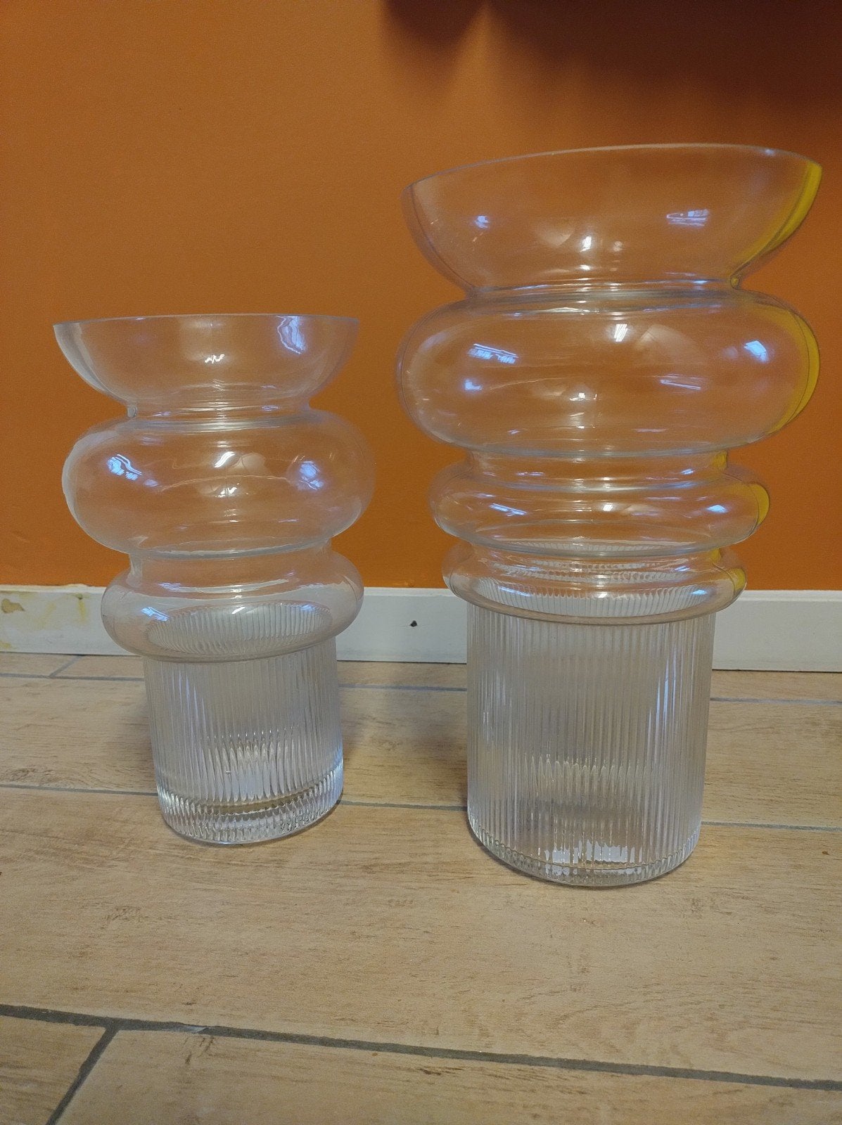 2 prachtige CoCo Maison vazen, 25 en 30 cm hoog, Ophalen of Verzenden, Nieuw, Glas