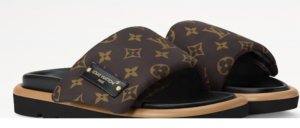 Louis Vuitton slippers, Slippers, Bruin, Louis Vuitton, Ophalen of Verzenden
