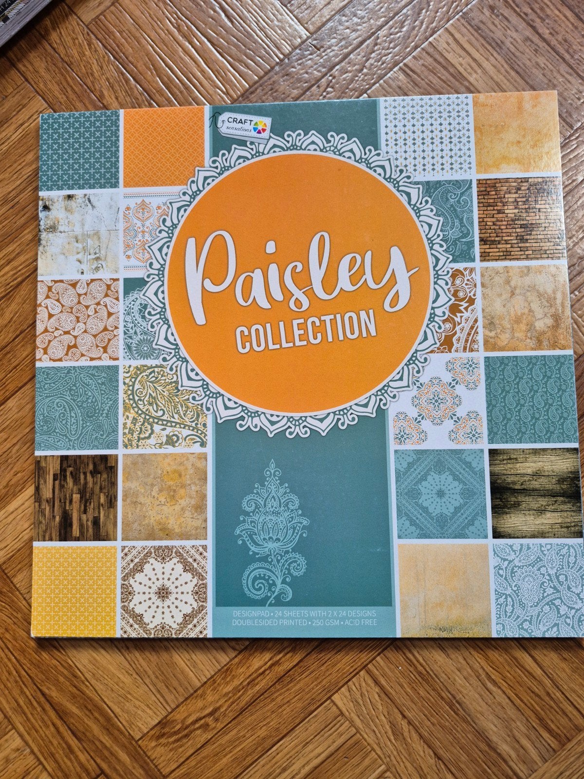 Craft Sensation Paisley Designpapier 24 vellen 30.5x30.5 cm, Hobby en Vrije tijd, Ophalen of Verzenden, Nieuw, Papier of Karton
