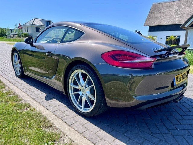 PORSCHE CAYMAN S 3.4   2015  LEDER/CLIMA/20 INCH/BOEKJES/APK, Auto's, Porsche, Automaat, Achterwielaandrijving, Beige, Bruin
