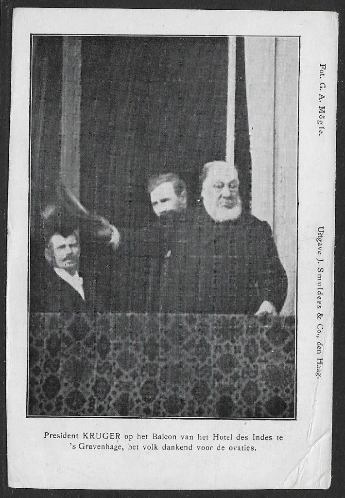 438 s'Gravenhage, President Kruger op Bacon des Indes, Ophalen of Verzenden, Voor 1920, Ongelopen, Zuid-Holland