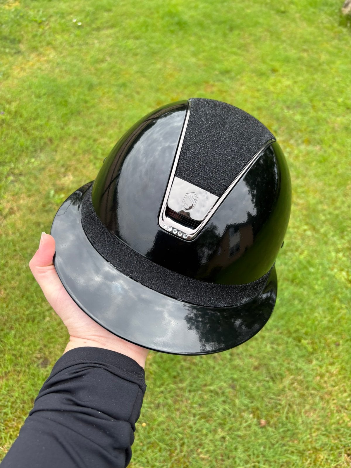 Miss shield samshield cap zwart L, Dieren en Toebehoren, Ophalen of Verzenden, Zo goed als nieuw, Dressuur, Cap
