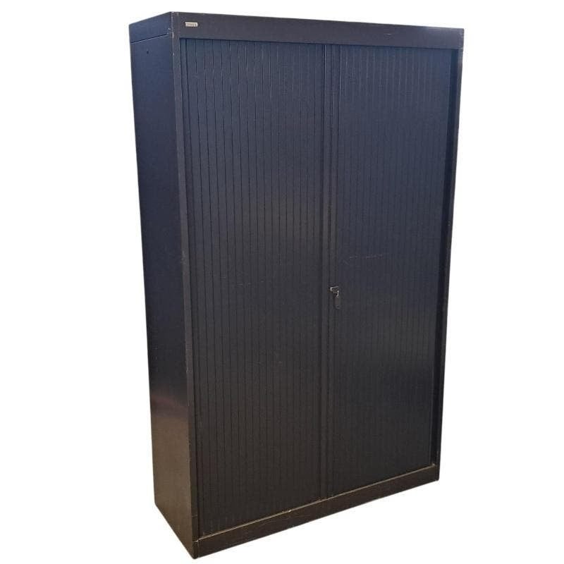 Grahl Roldeurkast Zwart 195 x 120 x 45, Huis en Inrichting, Kasten | Roldeurkasten en Archiefkasten, Gebruikt, 100 tot 150 cm