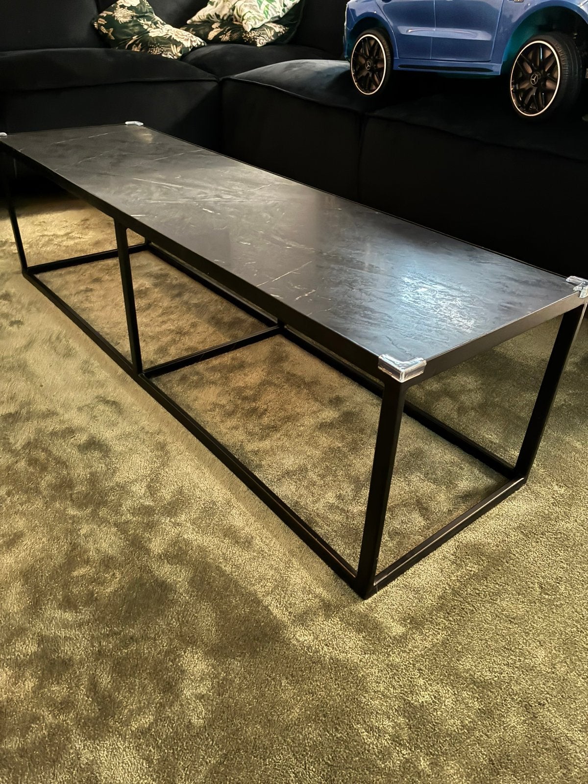 Marmeren salontafel, Ophalen, 100 tot 150 cm, 50 tot 100 cm, Zo goed als nieuw