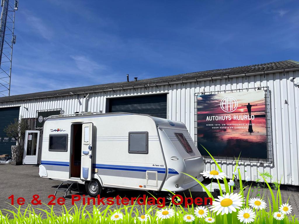 Hobby De LUX E EASY 460UFE MOVER VOORTENT NIEUWSTAAT 4 perso, Caravans en Kamperen, Caravans, Rondzit, Bedrijf, AutoHuys Ruurlo