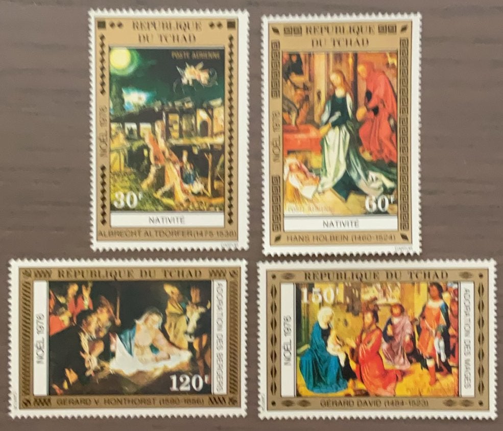 Tsjaad - schilderijen kerst 1976, Ophalen of Verzenden, Overige landen, Postfris