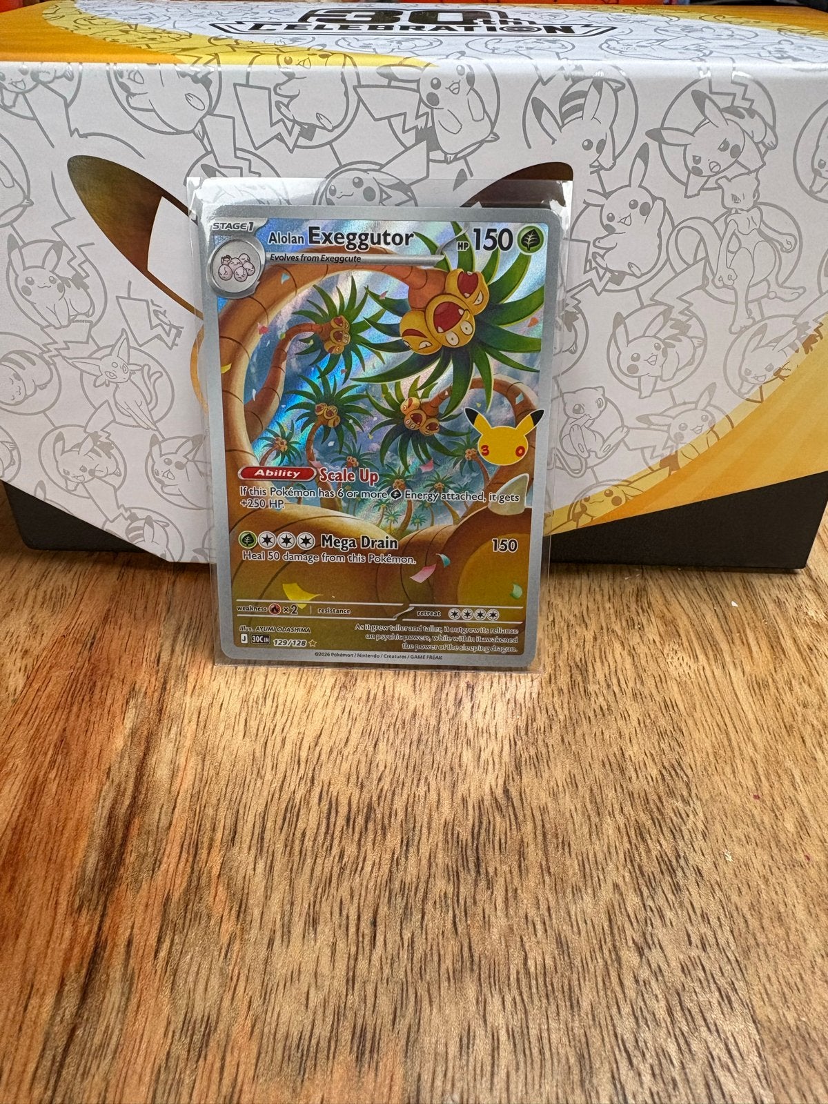 Alolan Exeggutor V - Pokémon Celebrations 30th Anniversary, Ophalen of Verzenden, Zo goed als nieuw, Losse kaart