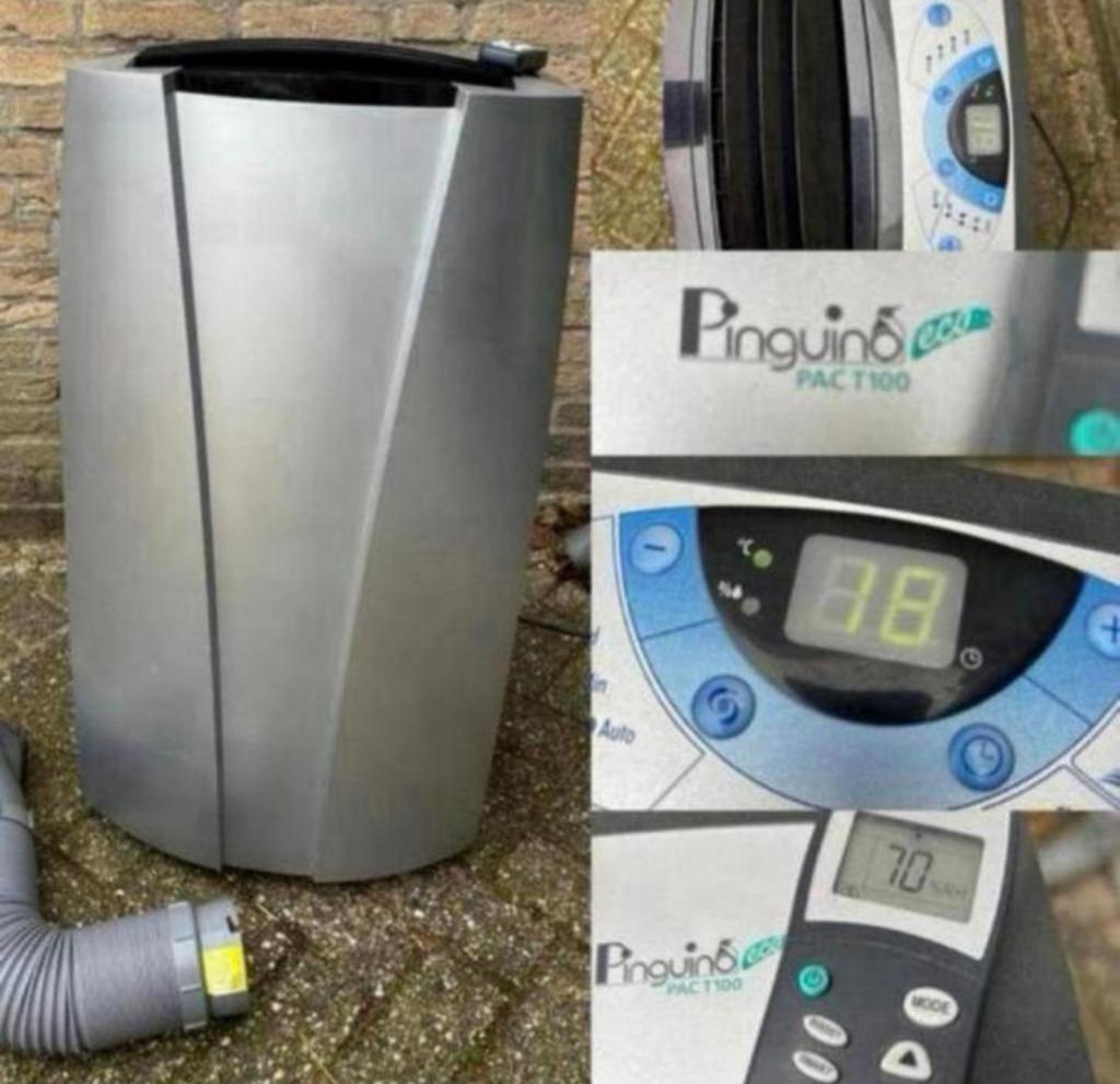 Pinguïns PAC T100 eco mobiele airconditioner voor 30 m2, Witgoed en Apparatuur, Airco's, Ophalen of Verzenden, Gebruikt