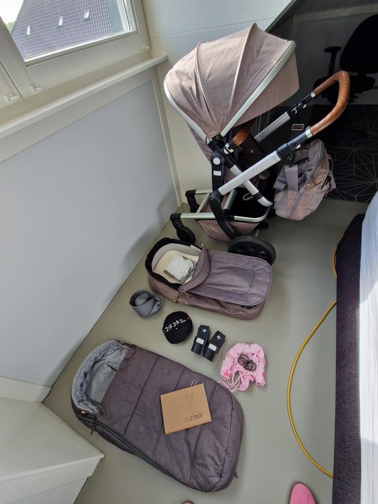 Joolz Day kinderwagen met reiswieg en accessoires, Gebruikt, Combiwagen, Verstelbare duwstang, Ophalen