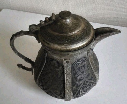 Antieke turkse melkkan. Koper/verzilverd. Anatolie, Ophalen of Verzenden