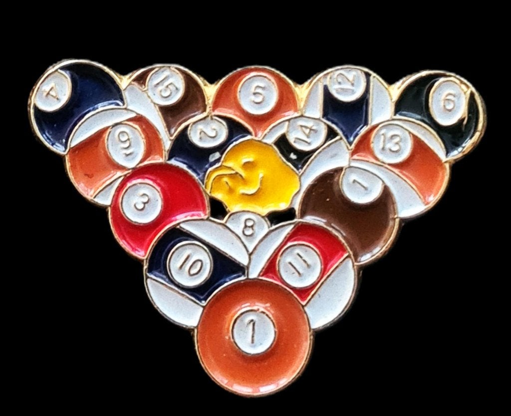 Pool ballen pin, Verzenden, Nieuw, Sport, Speldje of Pin
