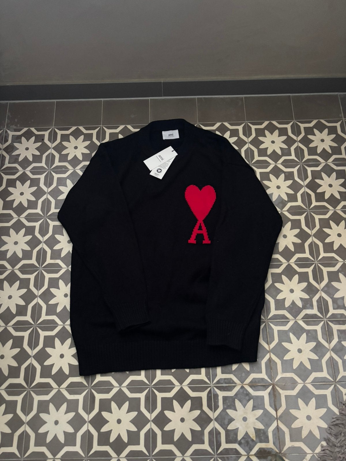 Ami Paris knit sweater L, Kleding | Heren, Truien en Vesten, Verzenden, Nieuw, Maat 52/54 (L), Zwart