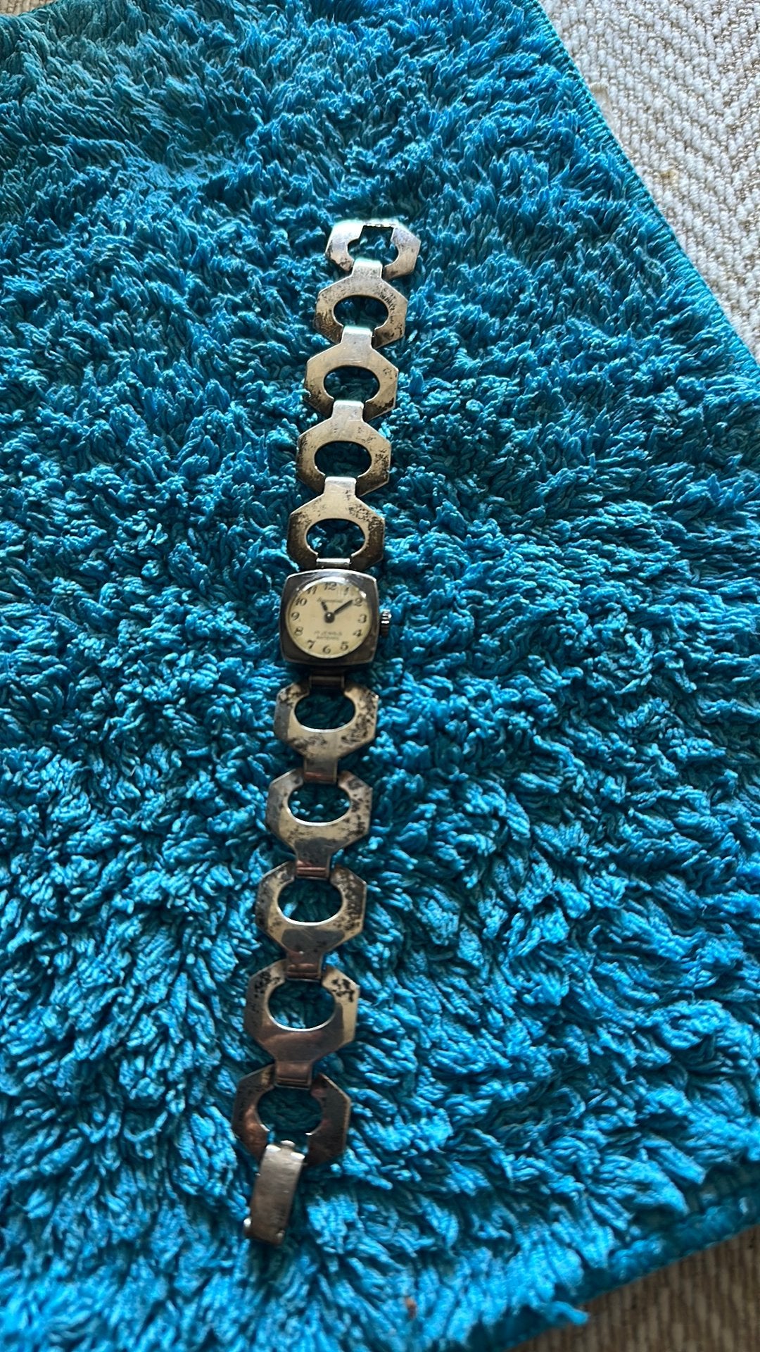 Dames vintage zilveren horloge, Ophalen of Verzenden, Gebruikt, Zilver, Zilver