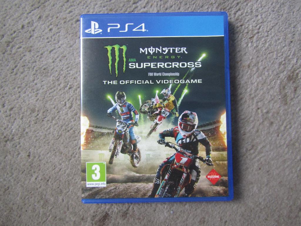 Playstation 4 spel: Monster energy supercross, Spelcomputers en Games, Games | Sony PlayStation 4, Gebruikt, 1 speler, Racen en Vliegen