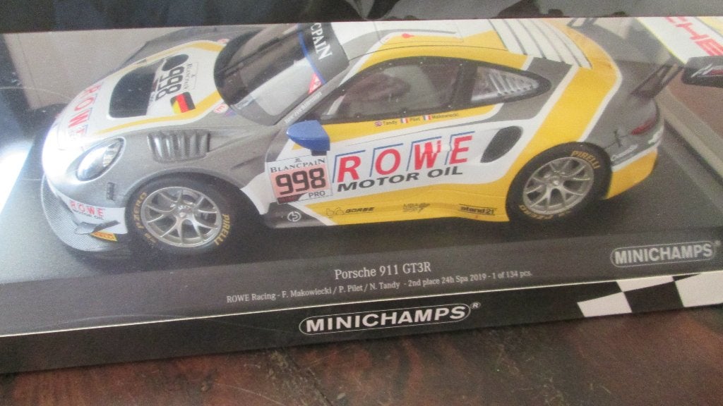 Porsche 911 GT3R Rowe Racing #998 Minichamps 1:18, Ophalen of Verzenden, Nieuw, Auto, MiniChamps