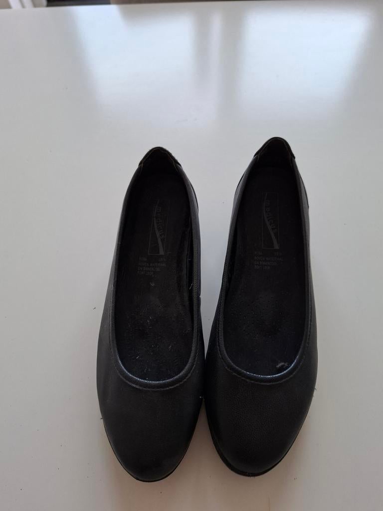 Zwarte leren schoenen, Ophalen of Verzenden, Zo goed als nieuw, Zwart