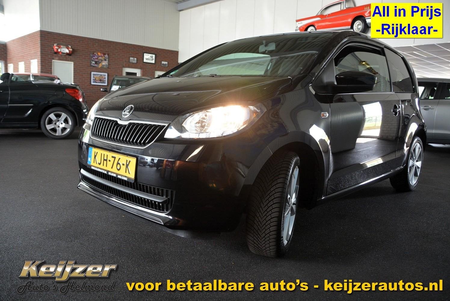 Skoda Citigo 1.0 Greentech Ambition Airco-panoramadak-etc, Voorwielaandrijving, Stof, Gebruikt, Euro 6