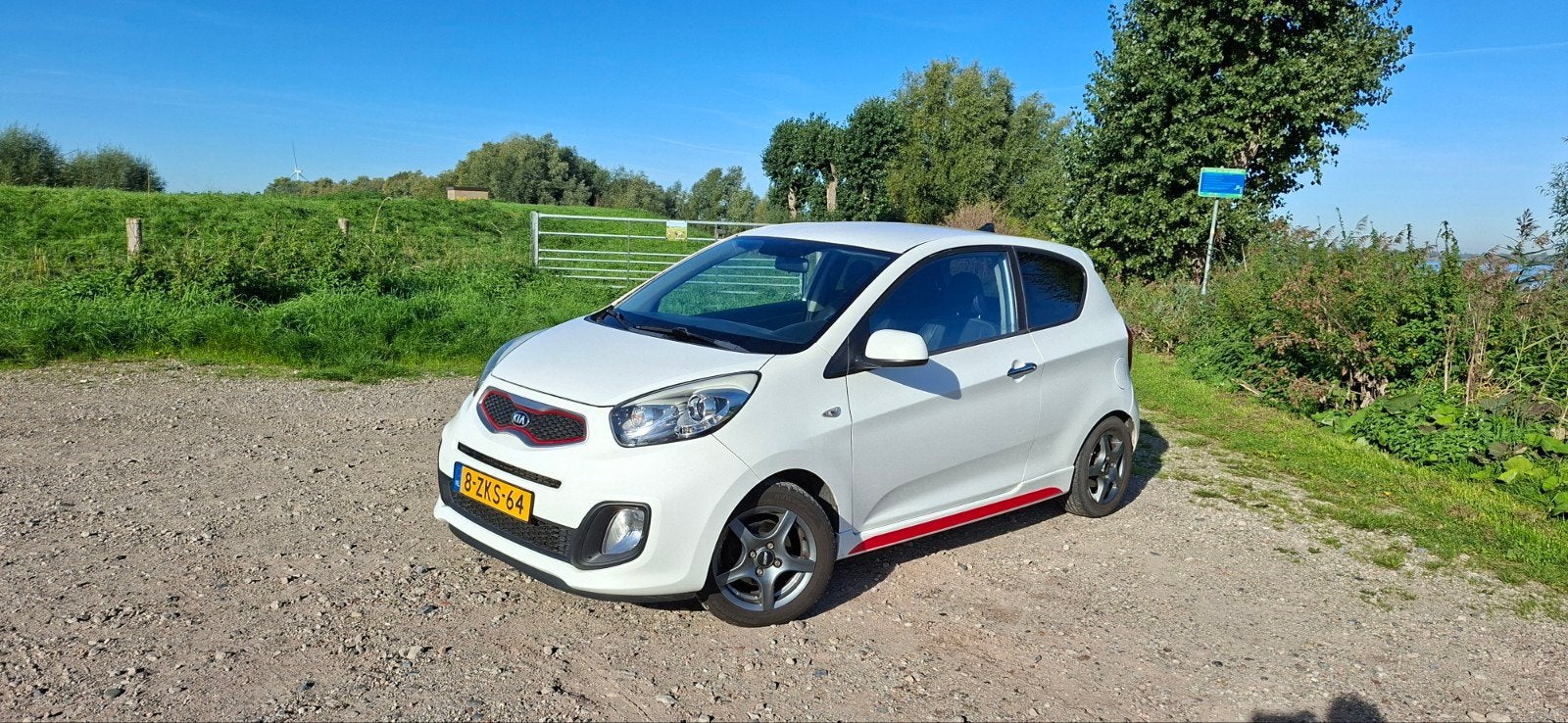 Kia Picanto 1.0 Cvvt 3-DRS 2015 Wit, Auto's, Voorwielaandrijving, Zwart, 400 kg, Wit