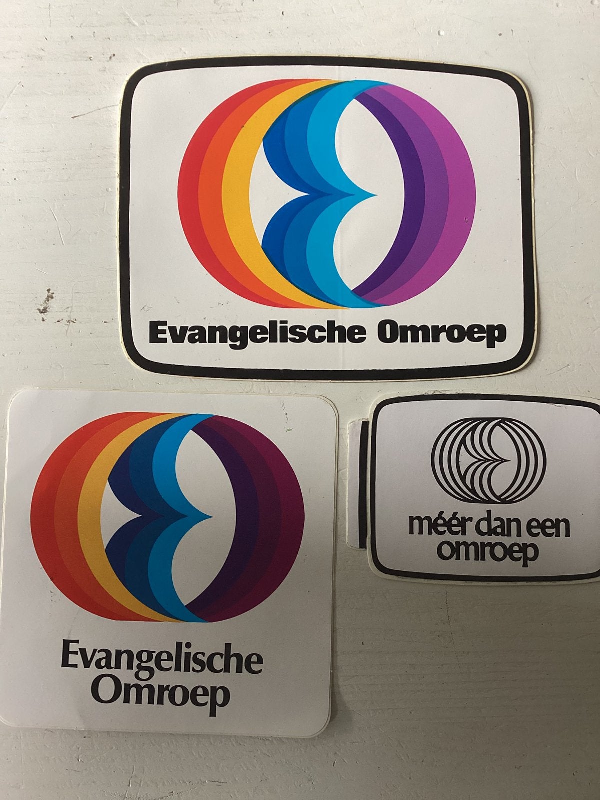 Setje stickers EO (Evangelische Omroep), Verzenden, Zo goed als nieuw, Film, Tv of Omroep