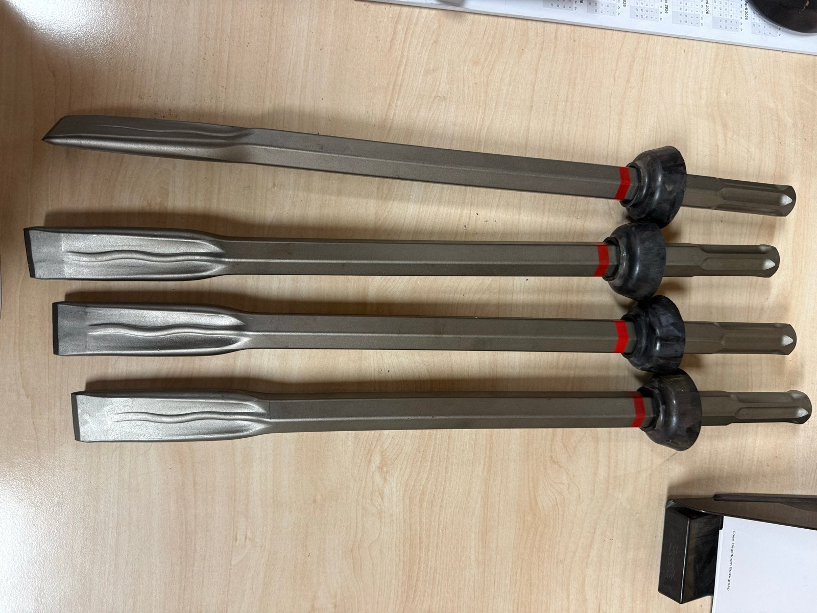 Set van 4 HILTI SDS-beitels voor breekhamer, Doe-het-zelf en Verbouw, Ophalen of Verzenden, Nieuw, Beitel