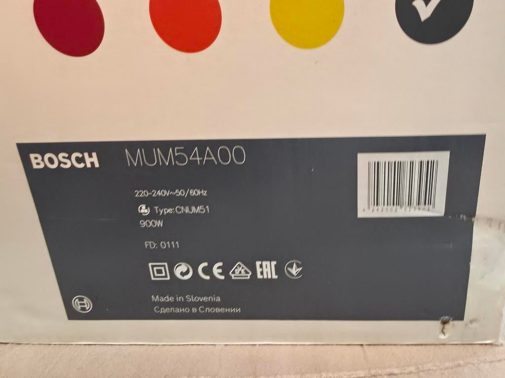 Bosch MUM5400 StartLine Keukenmachine - Nieuw in doos!, Witgoed en Apparatuur, Keukenmixers, Nieuw, 3 tot 4 liter, 3 snelheden of meer