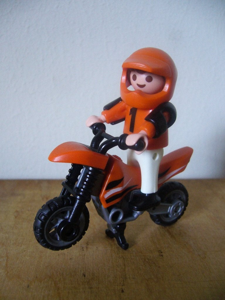 Playmobil 4698 jongen op crossmotor, Kinderen en Baby's, Ophalen of Verzenden, Gebruikt, Complete set, Voertuig