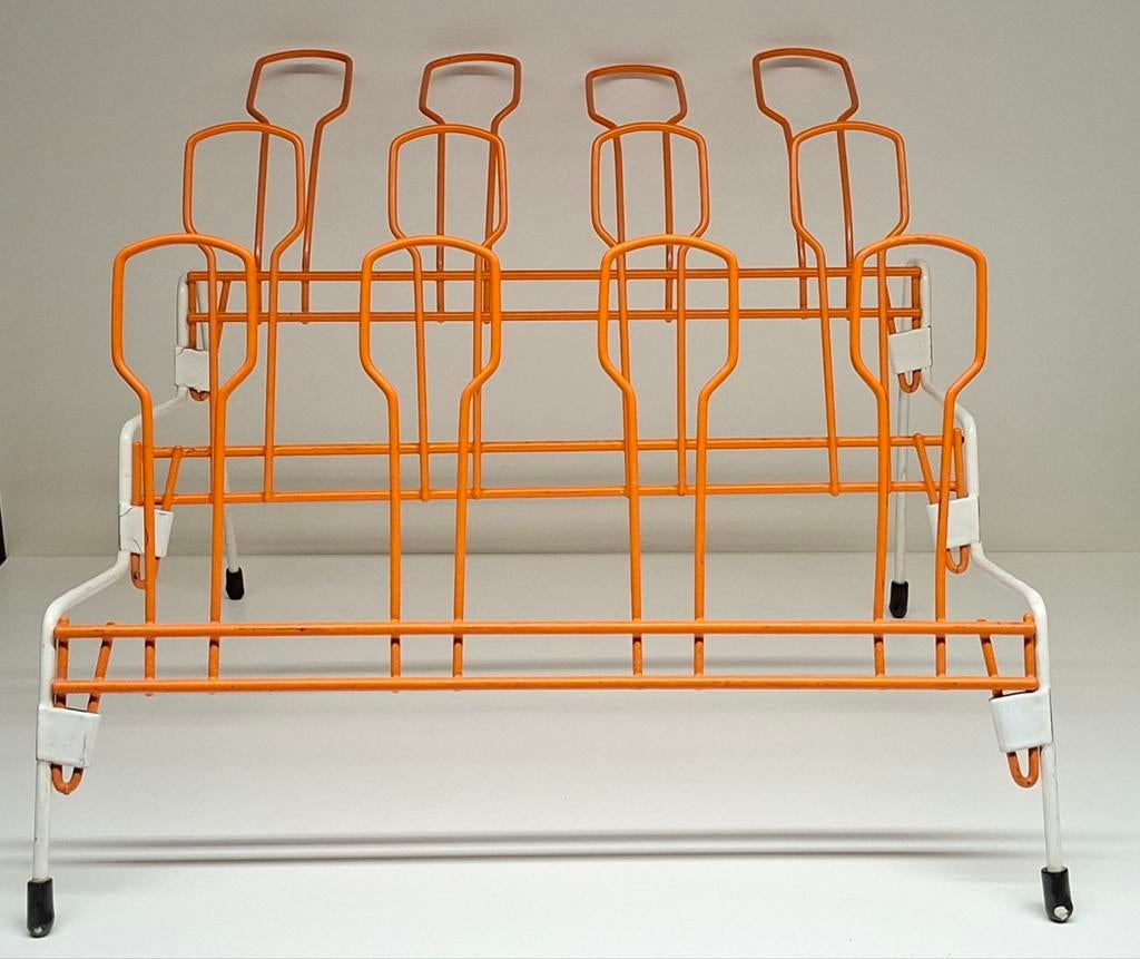Vintage retro oranje schoenenrek., Ophalen of Verzenden, Huis en Inrichting