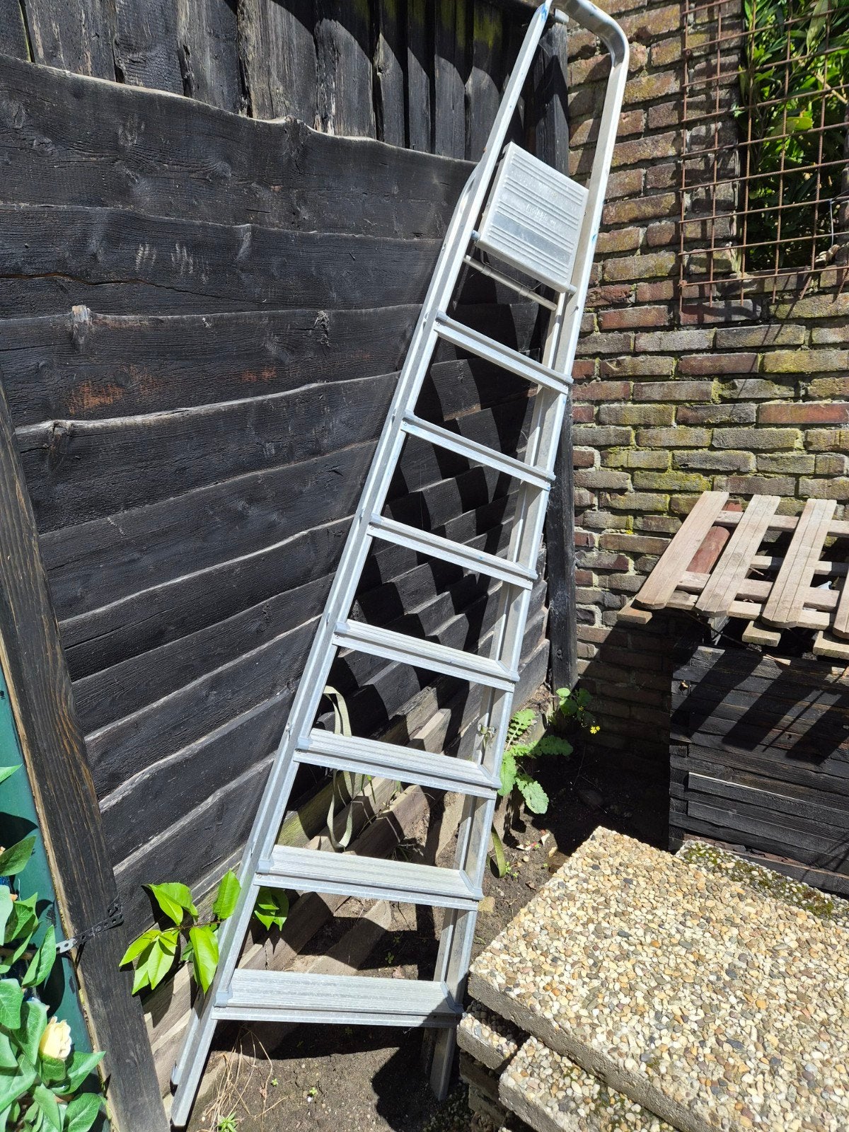 Kwikklie Ladder 1991 - Gebruikt maar Stevig, Doe-het-zelf en Verbouw, Ladders en Trappen, Ophalen, Gebruikt, 4 meter of meer