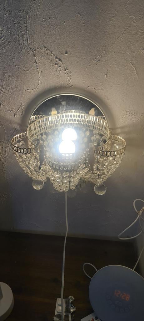 2 Kristallen Muurlampen - Elegant en Sfeervol, Huis en Inrichting, Ophalen of Verzenden, Zo goed als nieuw, Glas, Klassiek, Elegant, Glamour