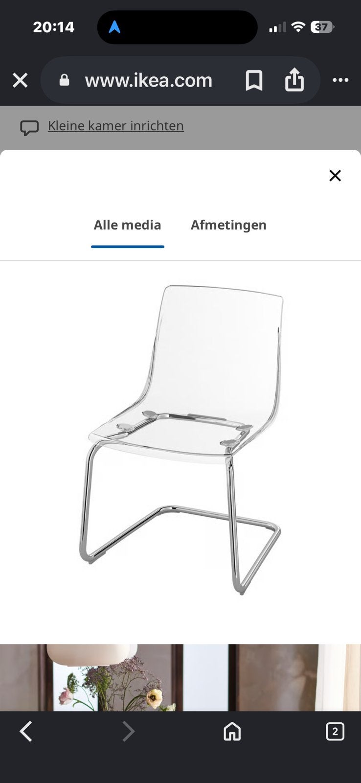 Stoel transparant IKEA