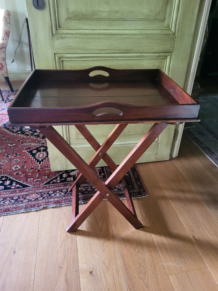 Antieke mahoniehouten butlertray, Antiek en Kunst, Antiek | Meubels | Tafels, Ophalen