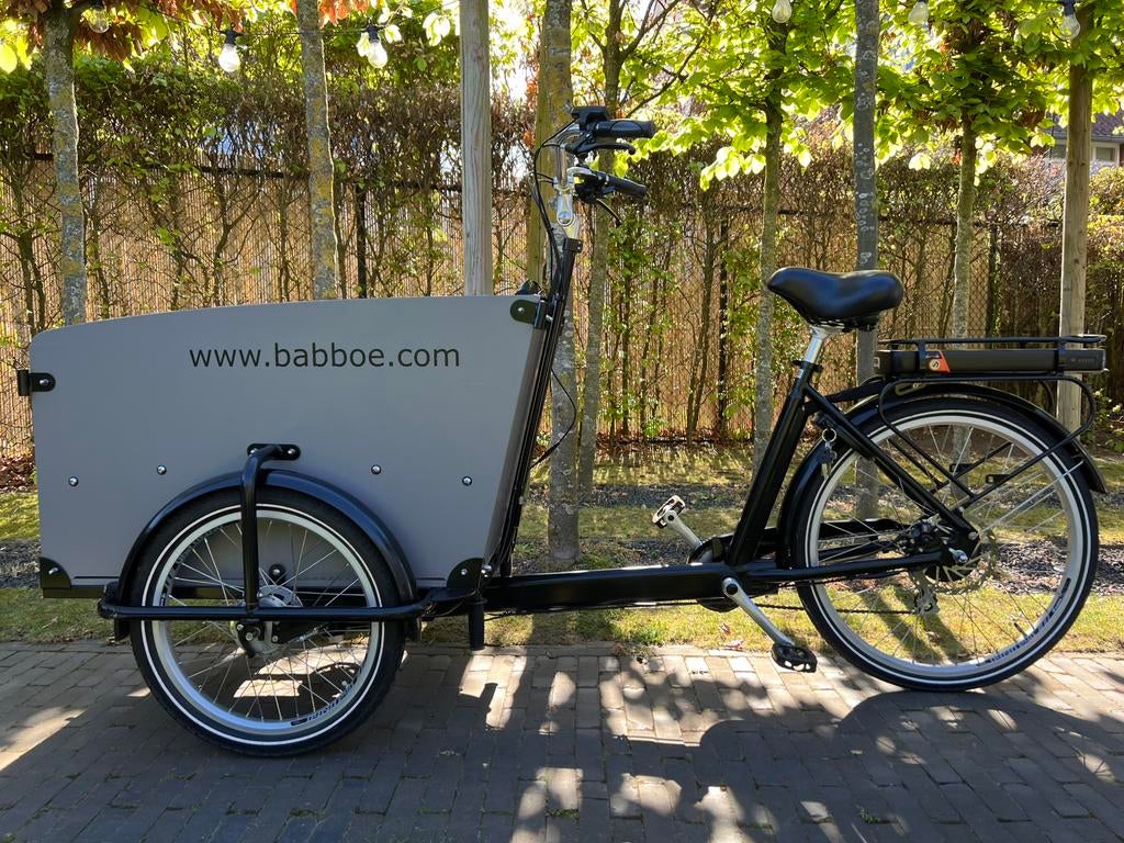 Babboe Big E, zeer goede staat, veel accessoires, Fietsen en Brommers, Fietsen | Bakfietsen, 4 kinderen of meer, Gebruikt, Huif