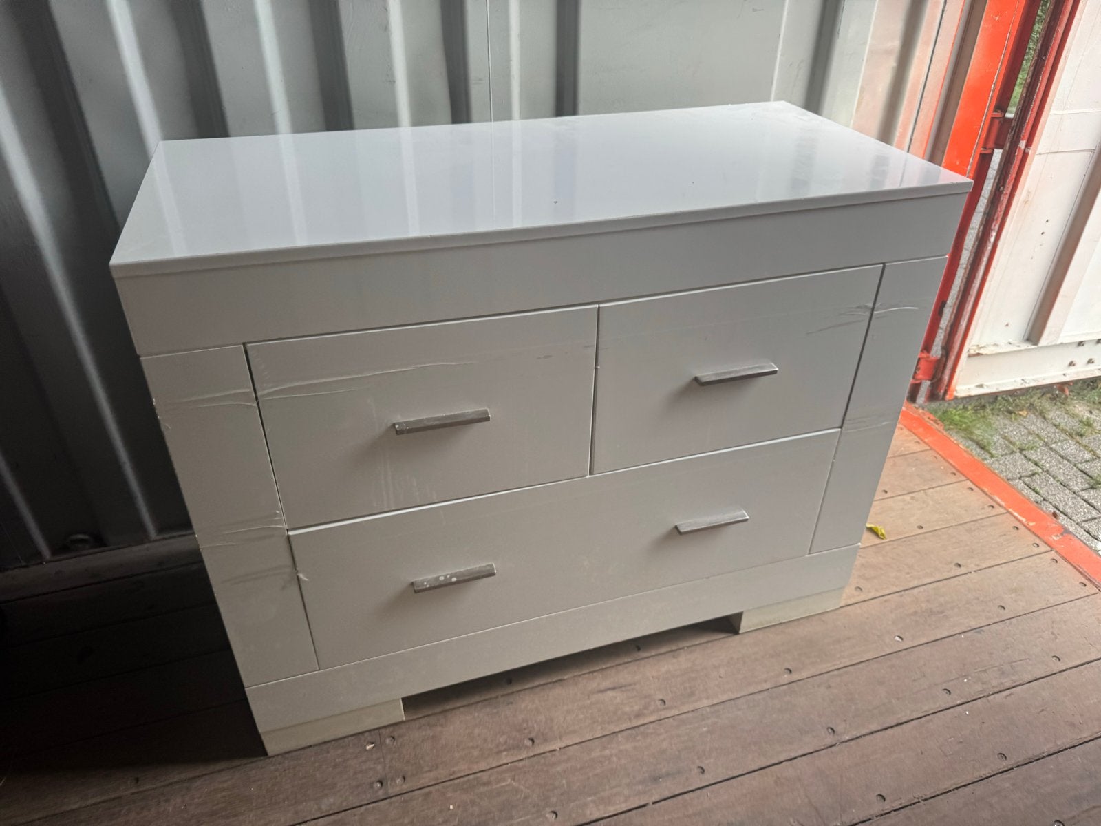 Witte ladekast, baby commode met 3 laden - 120x55x93 cm, Huis en Inrichting, Ophalen, Gebruikt, 50 tot 100 cm, 3 of 4 laden