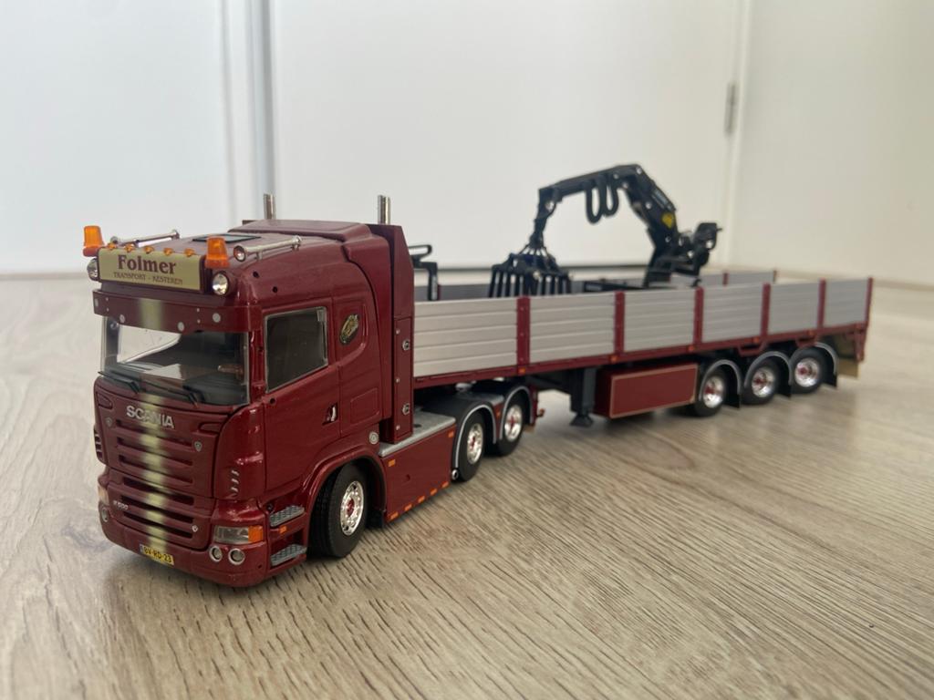 Tekno Scania R6 Topline Folmer Transport modelvrachtwagen, Ophalen, Zo goed als nieuw, Bus of Vrachtwagen