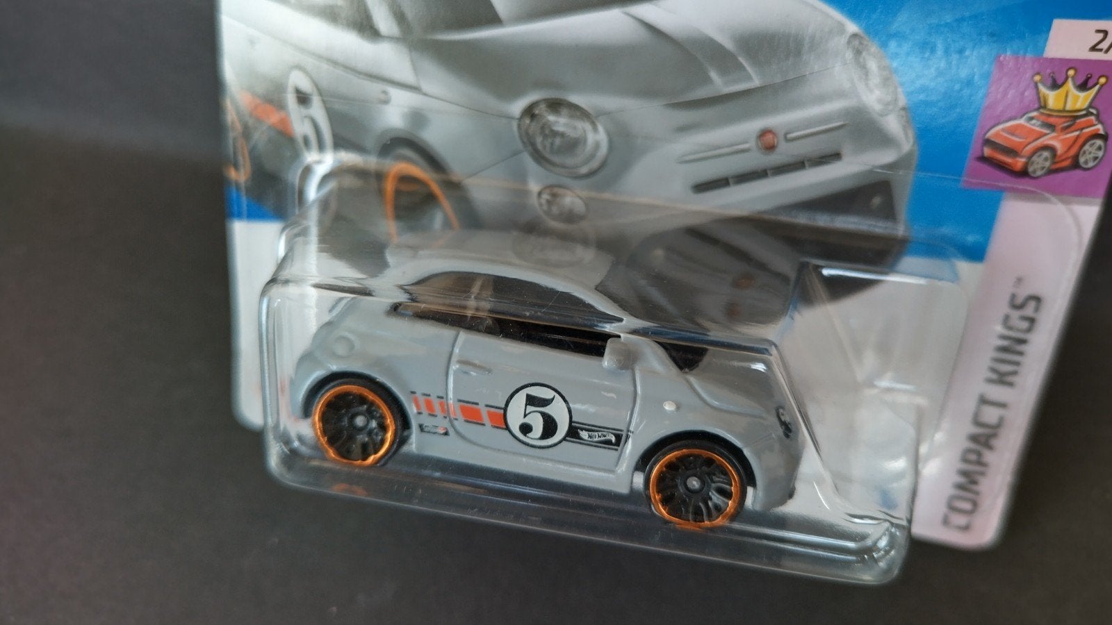 Fiat 500 e Grijs 1:64 Hotwheels Pol, Auto, Verzenden, ., Nieuw