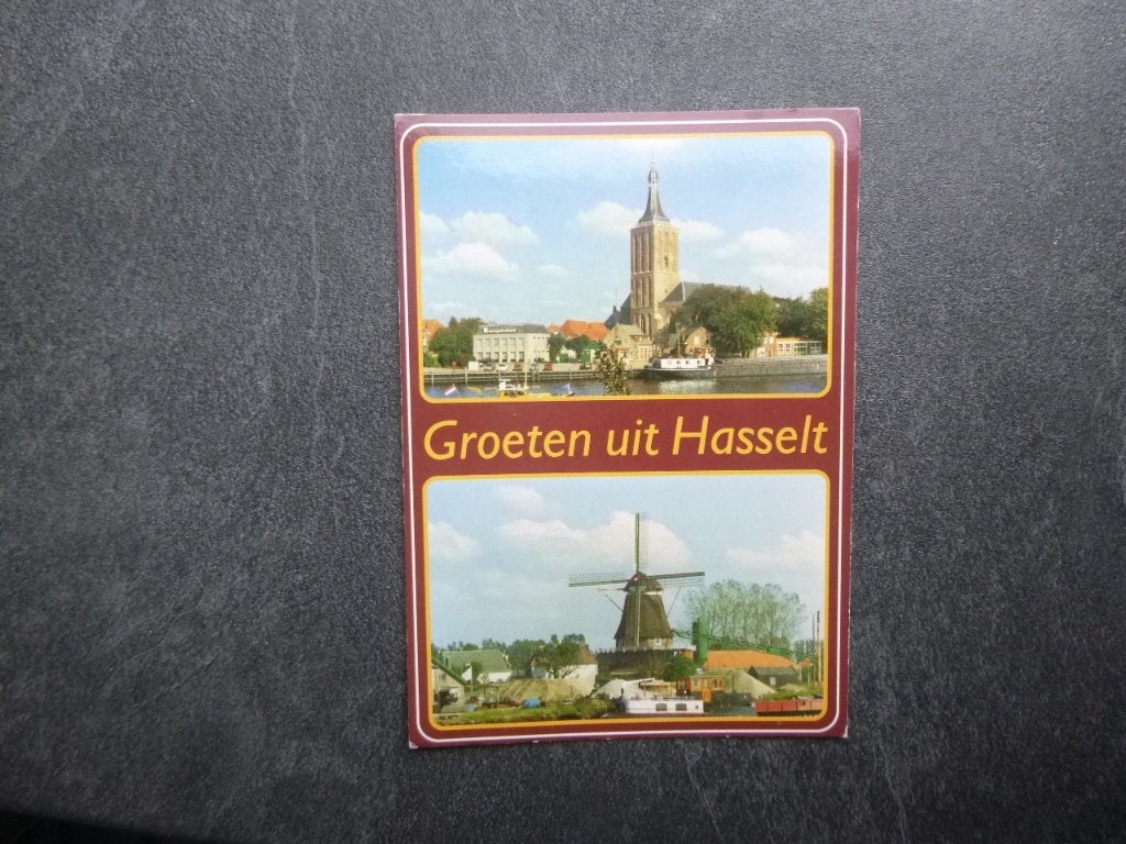 Hasselt, molen/kerk, Verzamelen, Ansichtkaarten | Nederland, Verzenden, 1980 tot heden, Gelopen, Noord-Brabant