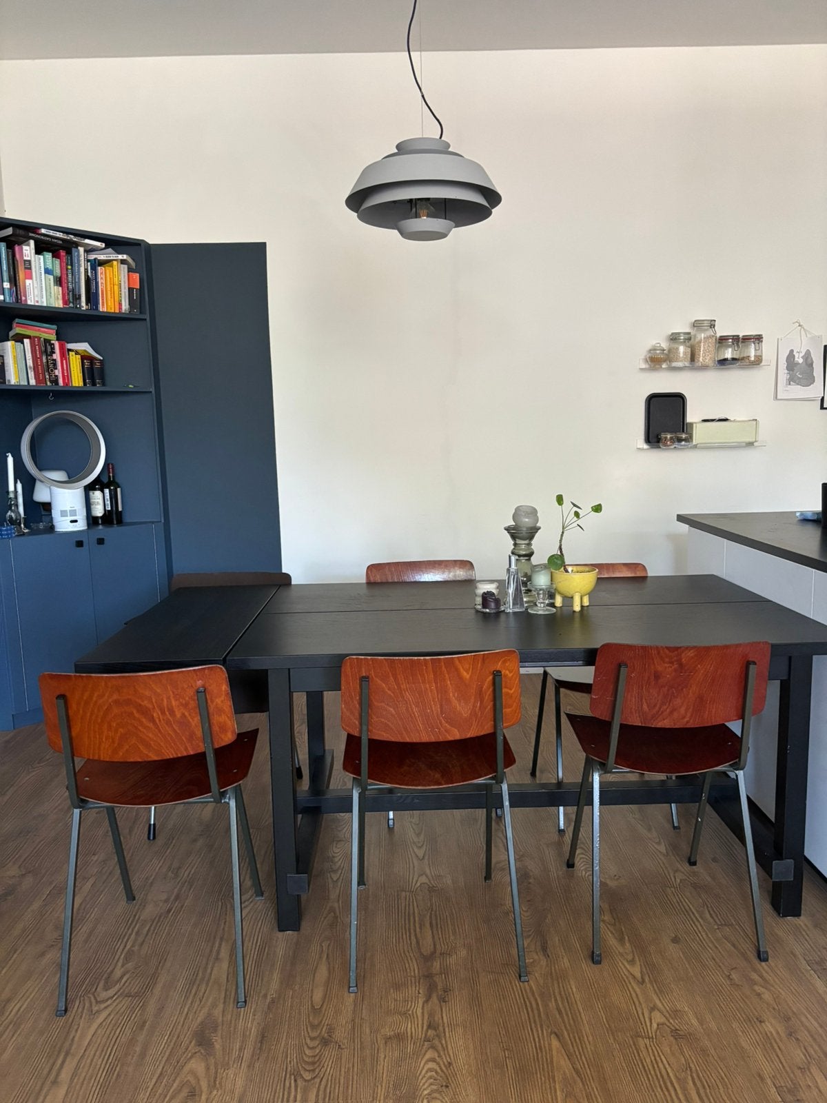 Ikea eettafel zwart nordviken, Ophalen, 50 tot 100 cm, Zo goed als nieuw, 150 tot 200 cm