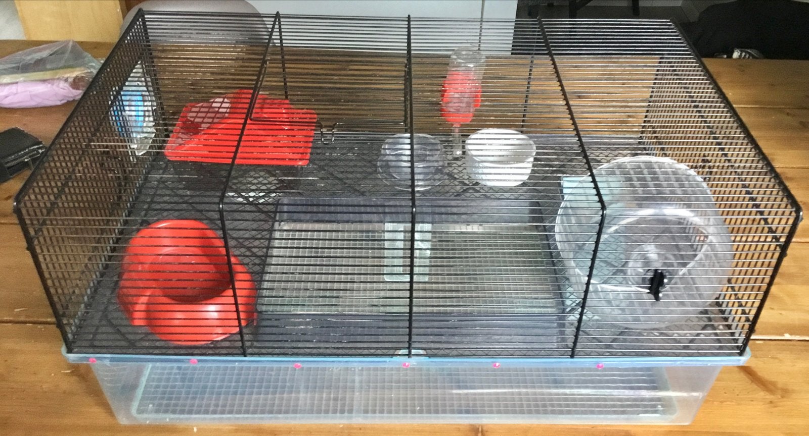 GROTE HAMSTERKOOI MET 2 VERDIEPINGEN, Minder dan 60 cm, Kooi, Gebruikt, Minder dan 75 cm