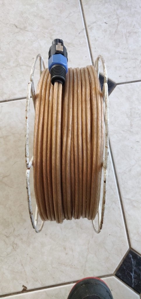 Luidsprekerkabel met speakons - 35 meter, Ophalen of Verzenden, Nieuw, Luidsprekerkabel