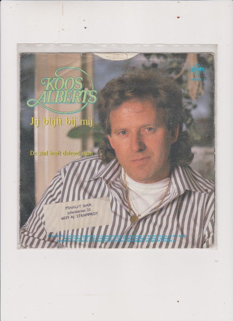 koos alberts, Ophalen of Verzenden, Gebruikt, 7 inch, Levenslied of Smartlap